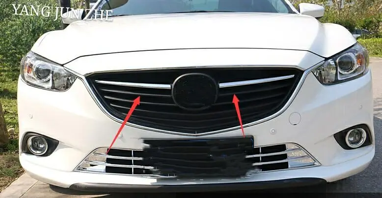 Car Chrome Front Grill Grille Cover Trim Fit For 2014 2015 Mazda 6 ATENZA M6