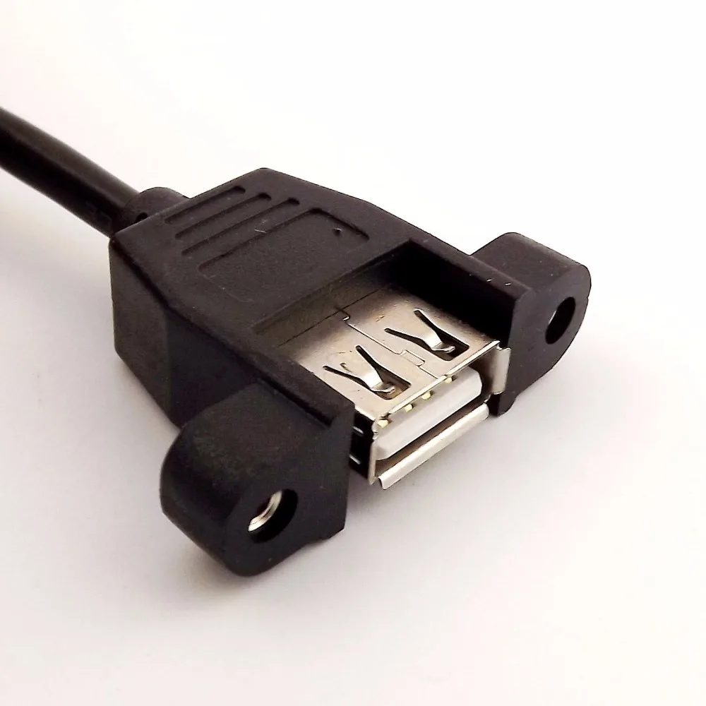 10 قطع usb 2.0 ألف أنثى المقبس لوحة جبل ل مايكرو 5 دبوس ذكر محول كابل بيانات 50 سنتيمتر