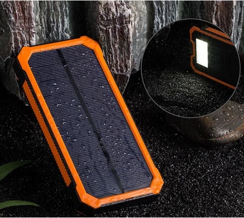 Solar Battery Alternative Phone Dual USB Replacement Battery Phone 20000 font b mAh b font Waterproof