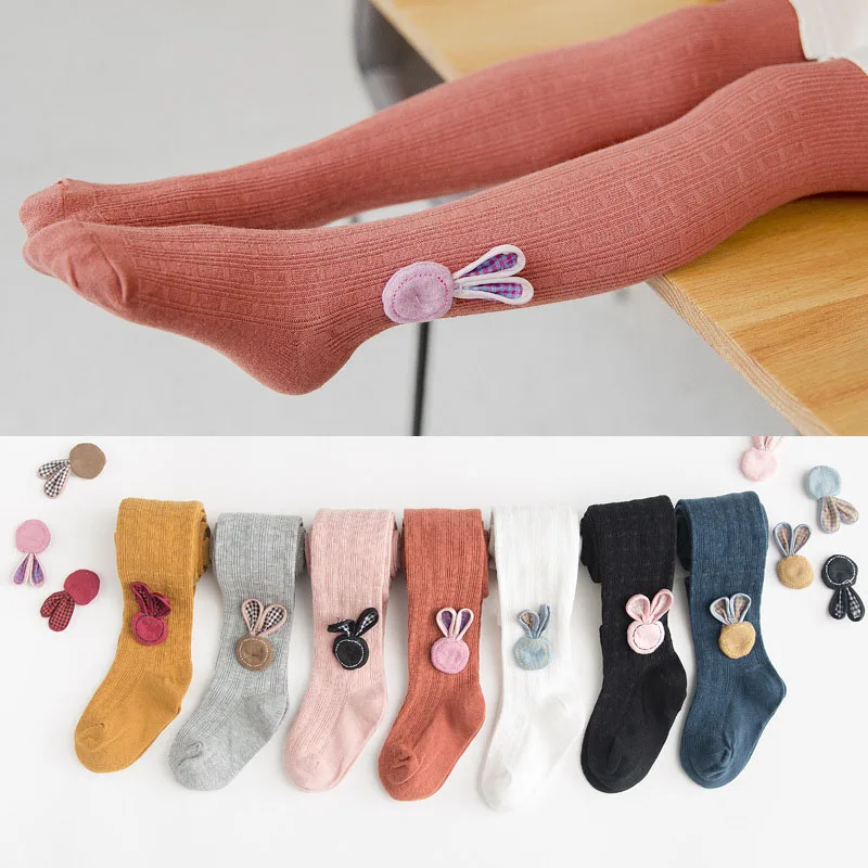 

Kid Girls Tights Cartoon Rabbit Ears Baby Girl Pantyhose Cotton Knitted Yellow Stockings For Girls Dance Tights Pantys Children