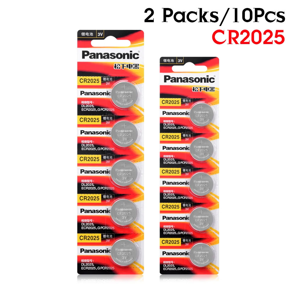 

Panasonic Original 10PCS/LOT cr 2025 3V Lithium cr2025 Button Cell Batteries Coin Battery For Watch Calculator Weight Scale