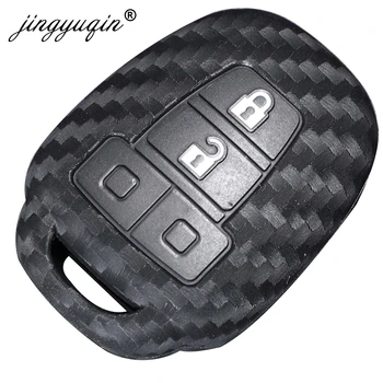 Keyforkess 4 pulsanti portachiavi in Silicone al carbonio per Toyota CAMRY 2012 2013 2014 2015 Corolla 2014 2015 portachiavi per auto a distanza - Jingyuqin 4 pulsanti portachiavi in Silicone al carbonio per Toyota CAMRY 2012 2013 2014 2015