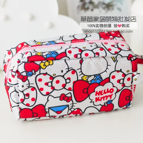 Мультяшный Единорог hello kitty My Melody Cinnamoroll pompomprin Duffy Stellalou косметичка хранение туалетных принадлежностей сумка для девочек косметичка - Цвет: Коричневый