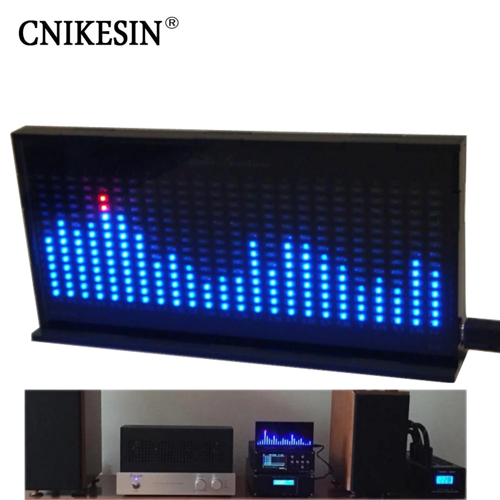 

CNIKESIN diy kit AS1424 Professional music spectrum displayer LED level indicating DIY Electronic kit MIC Microphone feeling