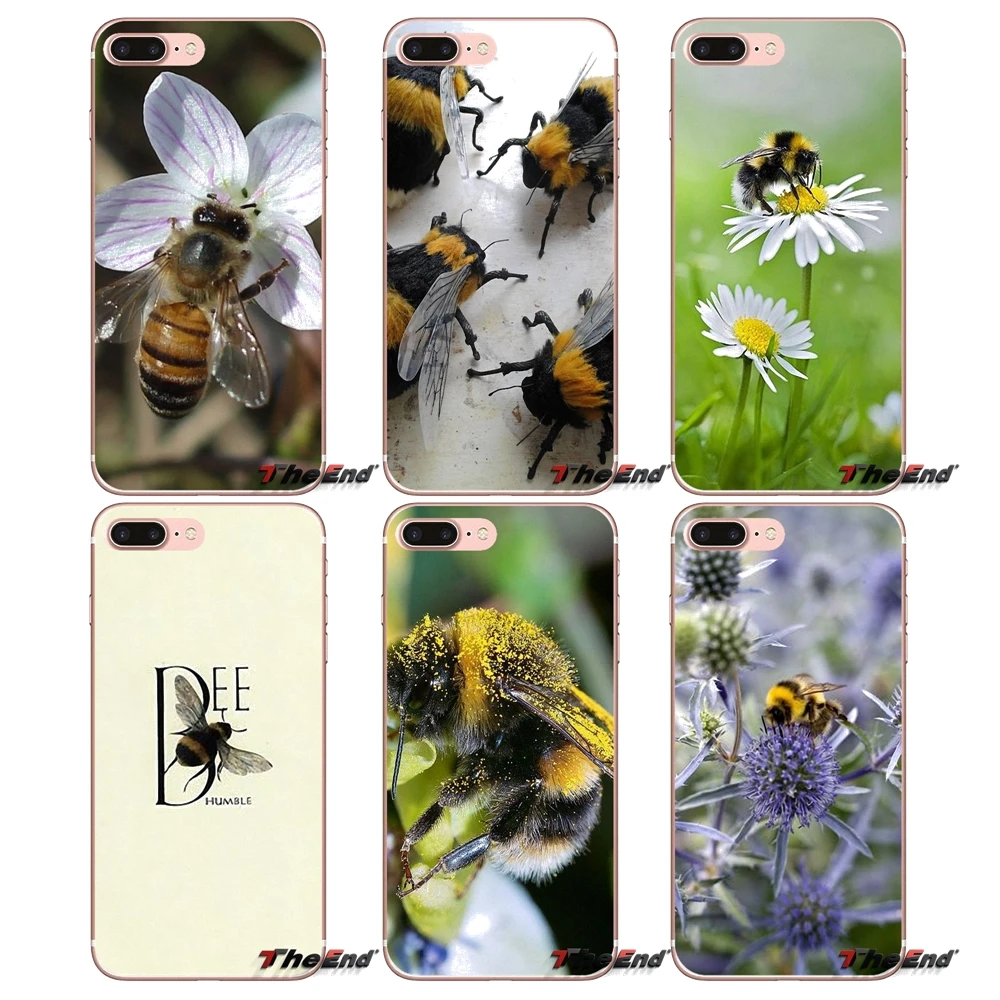 

small little Bee Bees Silicone TPU Case For iPhone X 4 4S 5 5S 5C SE 6 6S 7 8 Plus Samsung Galaxy J1 J3 J5 J7 A3 A5 2016 2017
