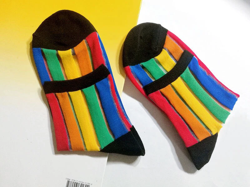 4 цвета. женские радужные полосатые носки. женские вертикальные полосы прозрачные тонкие сетчатые радужные носки чулочно-носочные изделия марлевые носки