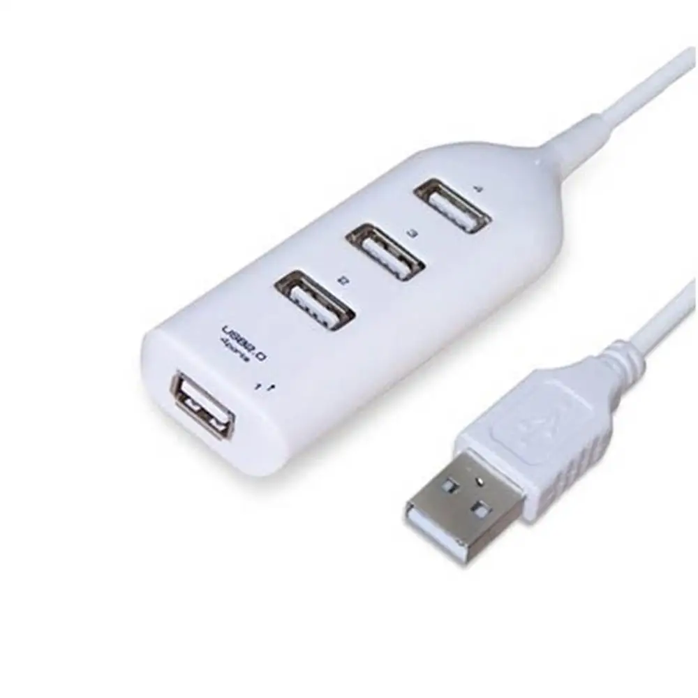 4 порта s высокоскоростные концентраторы Hi-speed 4 порта USB 3,0 мульти концентратор разветвитель расширения для настольного ПК ноутбука адаптация - Цвет: Белый