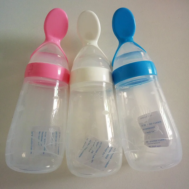 Детская силиконовая кормушка 125 мл|feeding spoon|spoon bottlecereal feeding bottle |