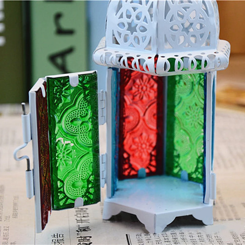 1pc Moroccan Lantern Tea Light Lamp Votive Candle Holder Box Hanging Home Decor New