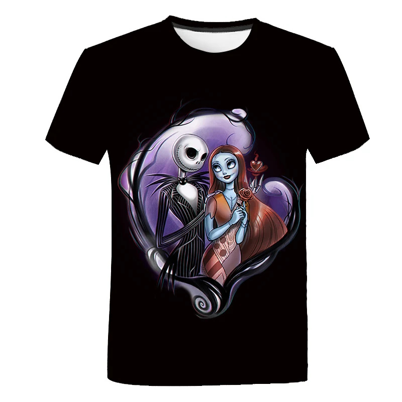Nightmare Before Christmas Romantic Jack Sally Boy Kids Unisex Tee Youth T-Shirt