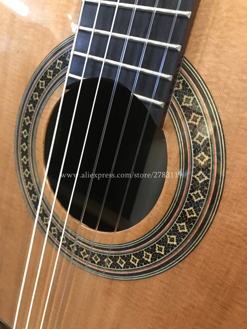 36 inch Handmade Spanish guitar,VENDIMIA SOLID Cedar /Rosewood Acoustic guitarras,classical guitar with Nylon string 580MM