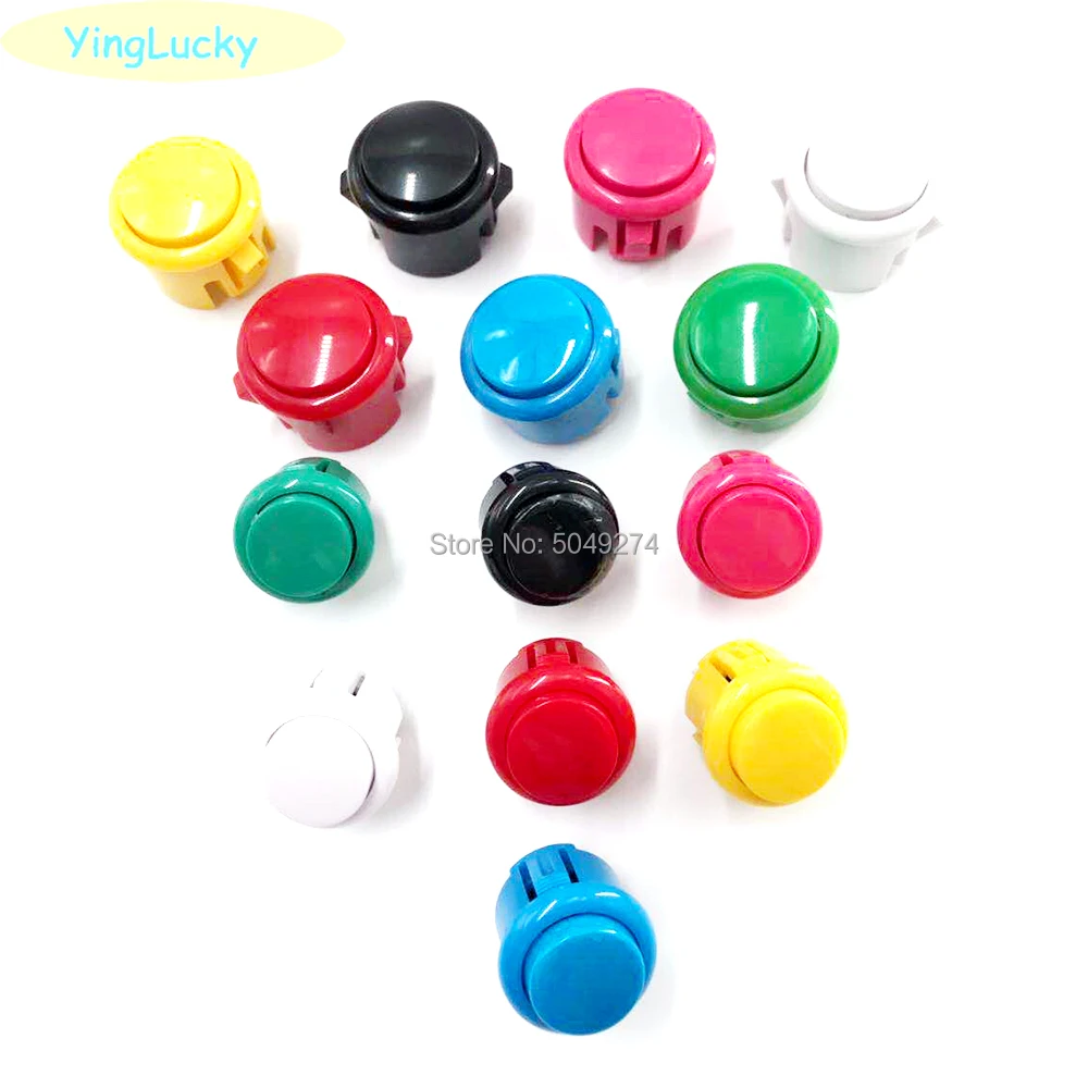 

10pcs Arcade button 30mm Micro Switch For DIY Arcade Controller Jamma Mame 24mm Arcade Button Round Push Button