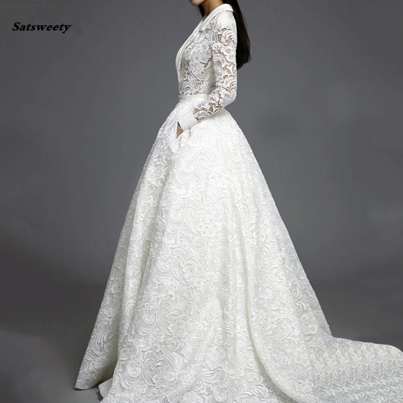 Special-Design-Lace-Long-Sleeves-Chic-Wedding-Ball-Gowns-Custom-Made-Venice-Lace-Puffy-Illusion-Removable (1)