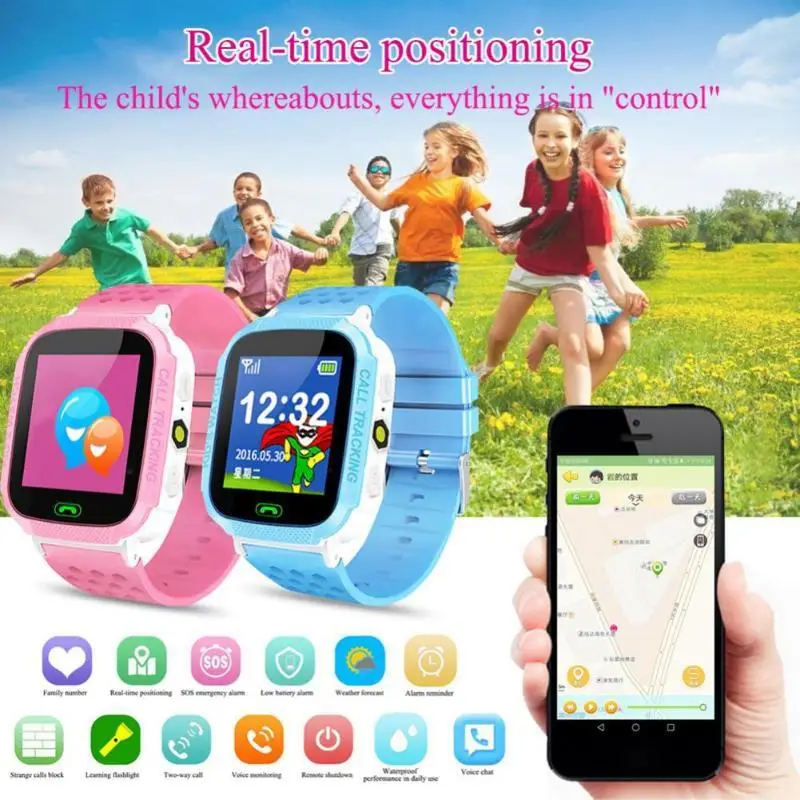 

W16 Child Smart Watch Anti Lost Child Tracker SOS Positioning Tracking Smart Phone Kids Clock Waterproof Smart Watch Watches