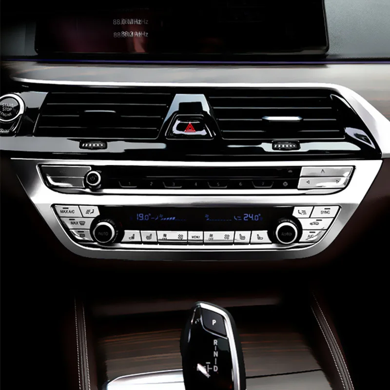 Хромированные ABS консоли кондиционера Кнопки украшения Накладка для BMW 5 серии G30