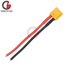 Conector xt60 macho com carcaça 10 cm fio de silício 14awg XT-60 plug