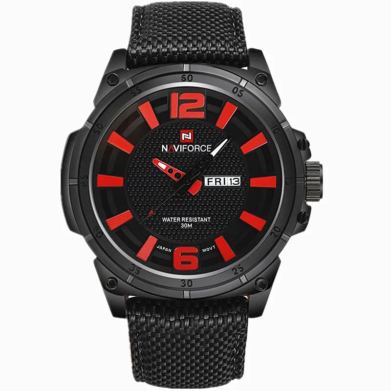 

New NAVIFORCE Men's Luxury Watch Military Watch Men Quartz wristWatch Sports Date Clock Brand Men Casual Nylon Watch 9066
