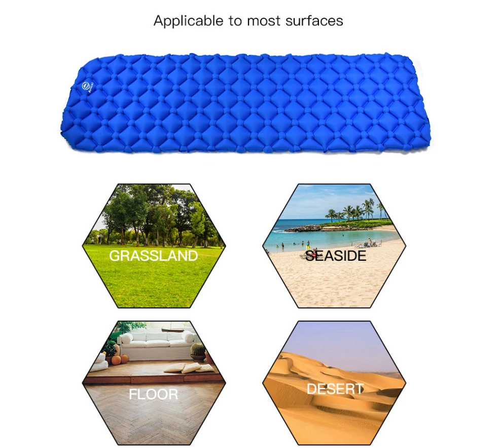 Bolsa de Dormir Esteira de Enchimento Almofada de Dormir 450g ao ar Apenas Livre Inflável Almofada Rápido ar Moistureproof Acampamento Esteira 5 Esporte e Lazer