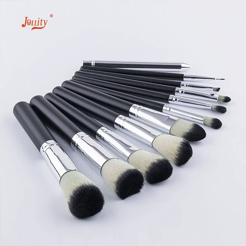 jollity 11pcs Makeup Brush Set Cosmetics Foundation Blending Blush Tool Powder Eyeshadow Synthetic Hair Cosmetic Kits | Красота и