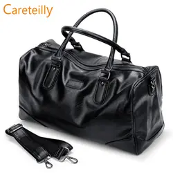 Careteilly PU leathear Duffel сумки большой Ёмкость duffel мешки с лямками