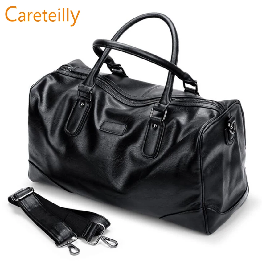 Careteilly PU leathear Duffel Bags Big Capacity duffel bags with