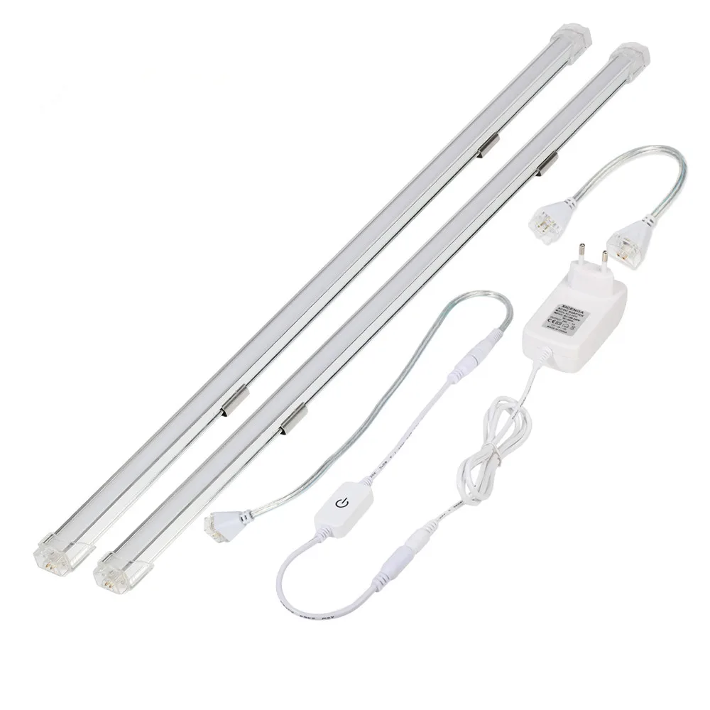 2PCS x 50CM Touch dimmer LED Bar Light with 24V adapter Seamless
