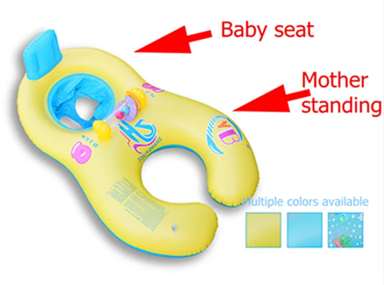 Утолщенный надувной родитель-ребенок двойной интерактивный плавать ming круг кольцо младенец ребенок плавать спасательный круг поплавок