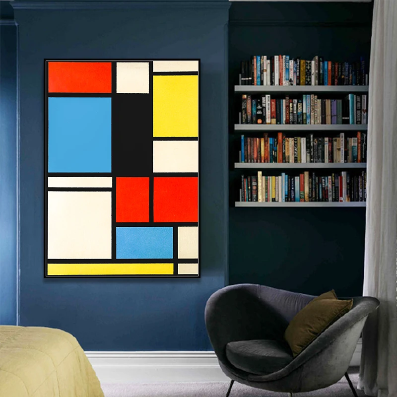 Piet-Cornelies-Mondrian-Classic-Art-Geometry-Line-Red-Blue-Yellow-Composition-Canvas-Print-Painting-Poster-Wall (3)