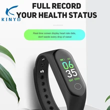 Полная запись данных о здоровье мониторинг сердечного ритма Смарт-браслет трекер сна сообщение напоминание USB зарядка для IOS Android телефонов