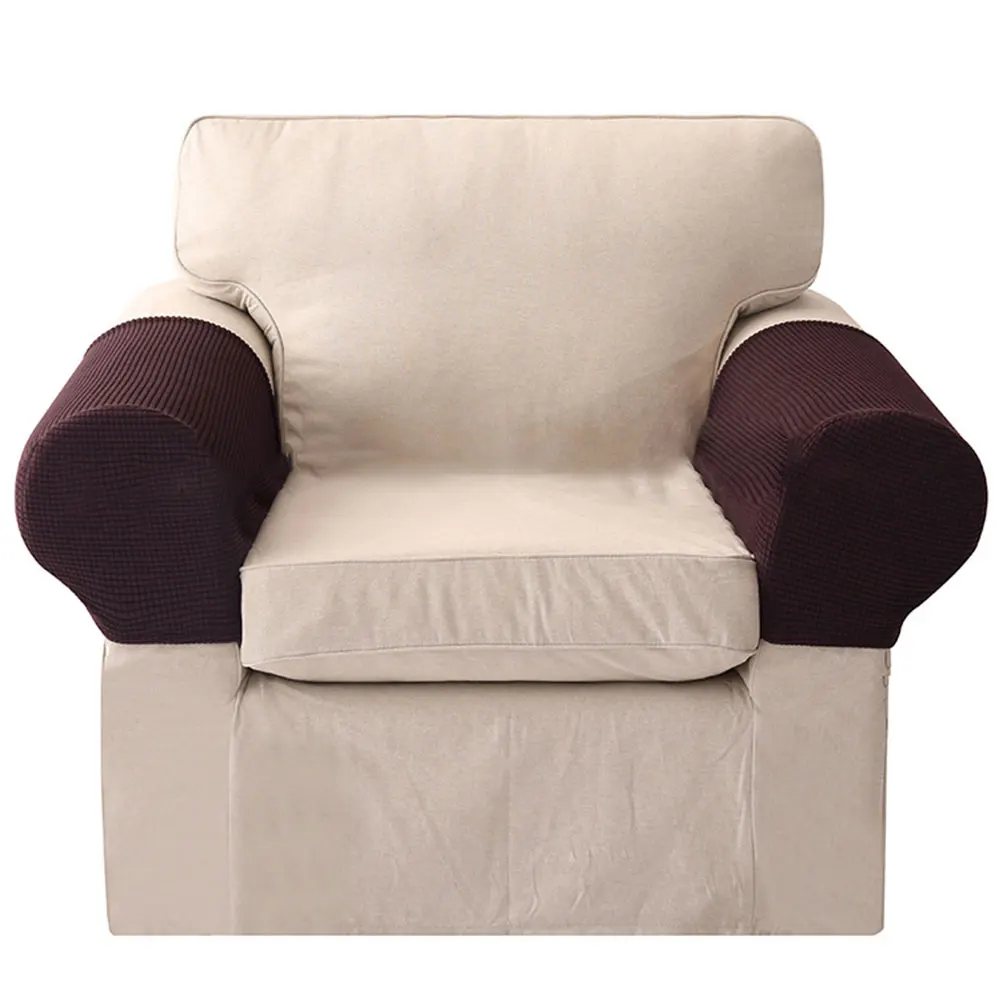 

Sofa Cover Elastic Protective Decor Arm Rest Anti Slip Knitted Slipcover Living Room Cushion Home Universal Gloves Stretchable
