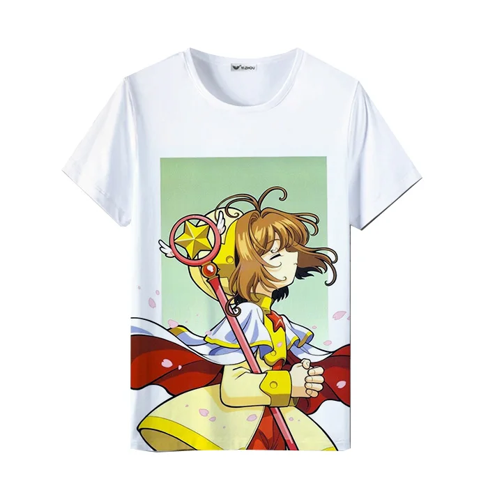 Cardcaptor Sakura, женская футболка Kawaii, короткий рукав, летняя, Femme, футболка, Harajuku, свободные топы, пара, одежда для девочек, милые пальто - Цвет: 10