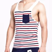 SEOBEAN, мужской жилет для отдыха, в полоску, для фитнеса, Мужская майка, модная, хит, без рукавов, хлопок, квадратный воротник, большой размер, FX24