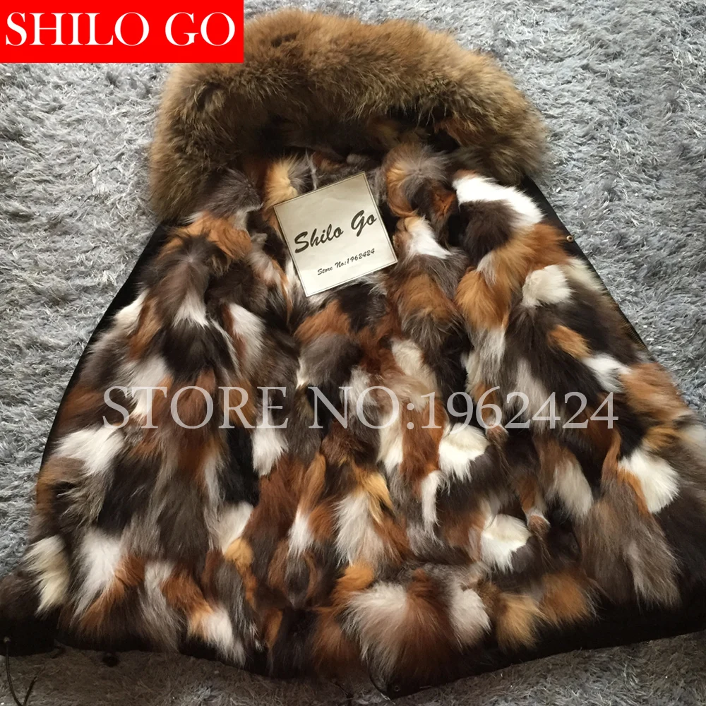 

Plus Size Women Warm Winter Army green & black Jacket Coats Thick Parkas red Silver fox Raccoon Collar Hooded Outwear coat