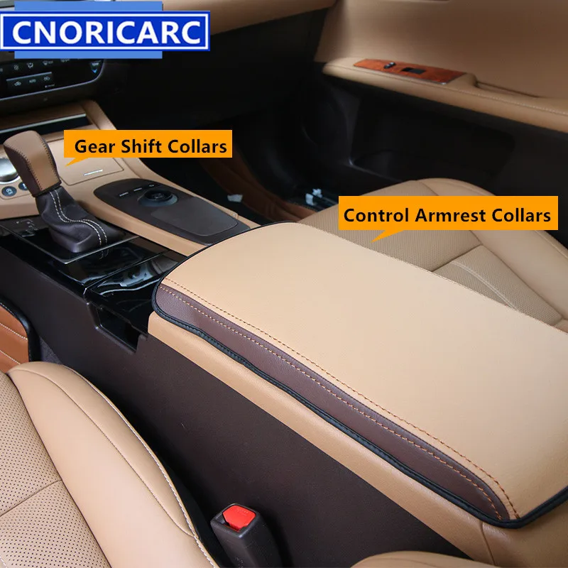 CNORICARC Leather Car Armrest Storage Box Cover Case For Lexus ES 2012