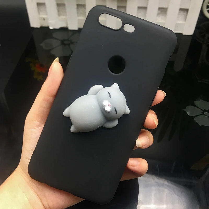 Cute 3d Squishy Cat Silicon TPU Soft Case For oneplus 6 Candy Color Back Cover one plus 5T one plus 5 T 1+5 1+5T 1+6 phone cases (8)