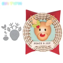 

Christmas deer head Metal Cutting Die Stencils for DIY Scrapbooking album Decorative Embossing Hand-on Paper Cards