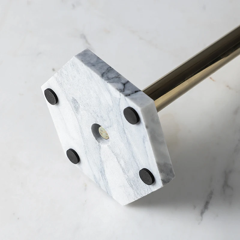  Nordic Retro Style Natural Marble Gold-plated Kitchen Paper Towel Holder Roll Holder Desktop Jewelr - 32956320093