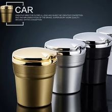 Автомобильная пепельница, светодиодный светильник, сигарета, дым, для путешествий, для удаления золы, цилиндр, автомобильный Бездымный Держатель для чашки дыма, автомобильные аксессуары