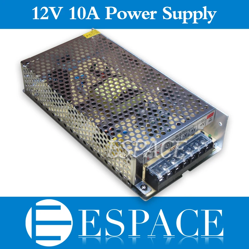 

12V 10A 120W Switching Power Supply Driver for LED Strip AC 100-240V Input to DC 12V free shipping