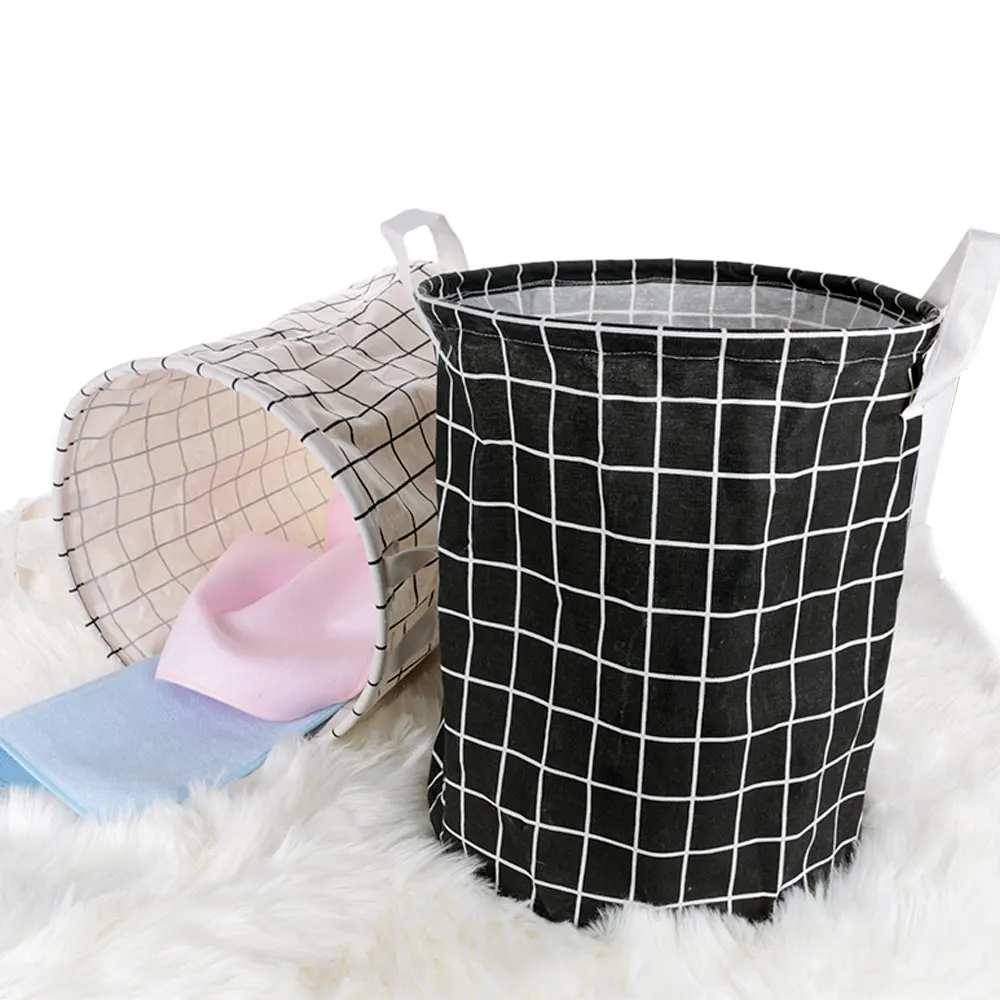 

Household Simple Round Clothes Storage Bag Laundry Basket Foldable Large Dirty Clothes Laundry Bag Toy Cloth Storage Basket
