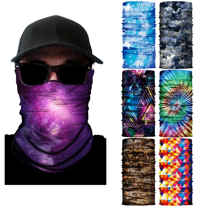 

Hiphop Bandana Cotton Scarves Head Wrap Outdoor hiking scarf face shield
