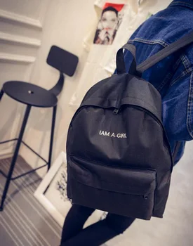 

by dhl or ems 20pcs Nylon Waterproof Design Backpacks School Teenage Girls Leisure Canvas Shoulder Bag Black