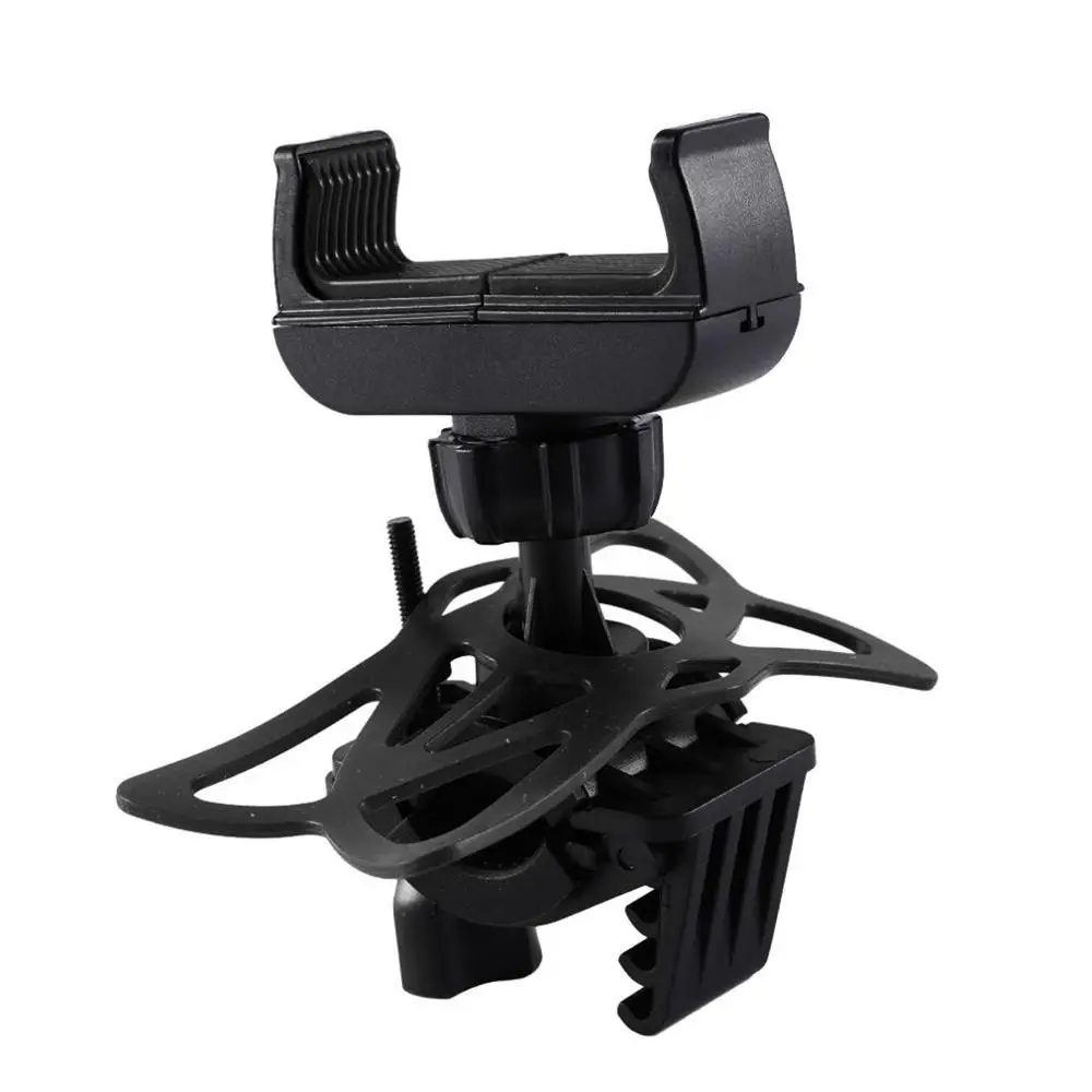 Bicycle Phone Holder 360 Degree Adjustable Motorcycle/Bike Handlebar Universal Smartphone Mount Bracket for Bike GPS Navigation - Цвет: Black