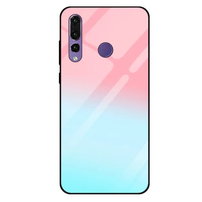 Для huawei P smart plus чехол сплошной цвет Закаленное стекло телефон Чехол smart+ чехол градиентное стекло оболочка coque - Цвет: A5