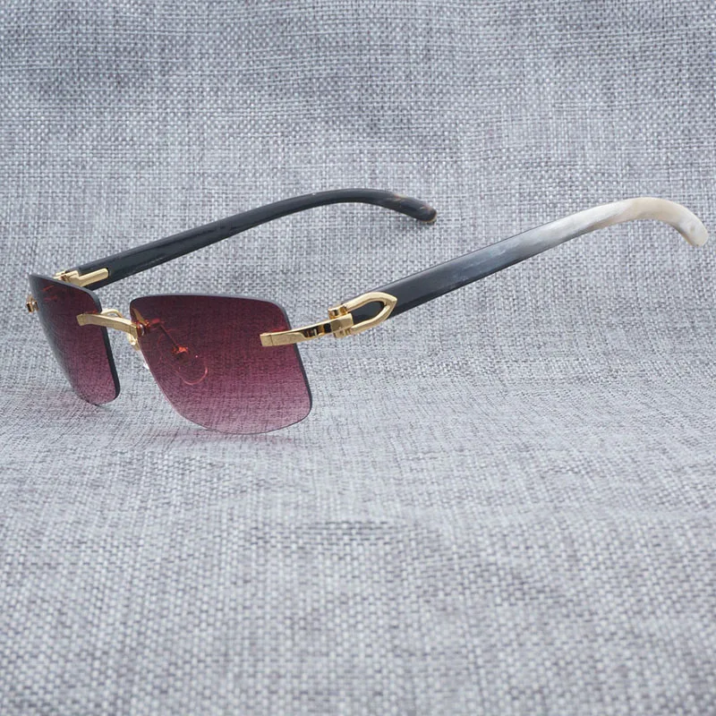 Ceny Czarny biały naturalny róg bawoła okulary mężczyźni drewna bez oprawek lustro Gafas do jazdy klub przezroczyste oprawy do okularów óculos odcienie 012