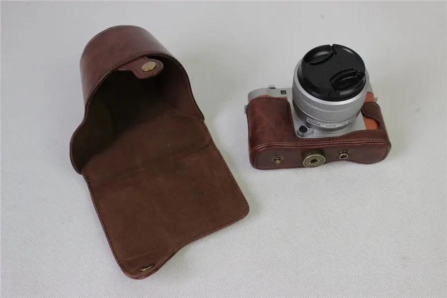 Камера из искусственной кожи чехол для Fujifilm Fuji XA5 X-A5 XA20 X-A20 15-45 мм крышка объектива камеры с плечевым ремнем