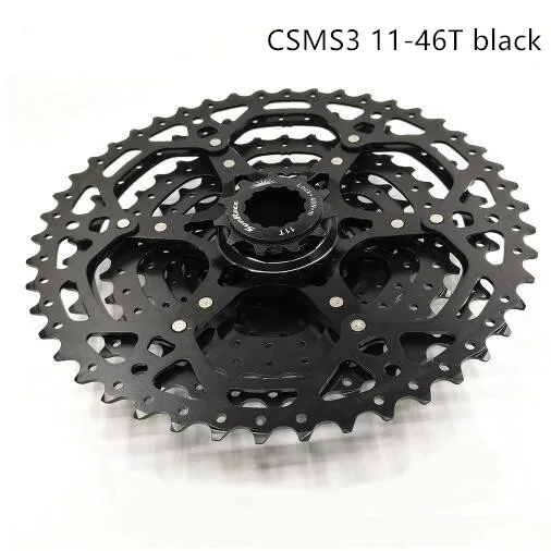 Sunracing CSMX3 CSMS3 10 скоростей 11-46T кассета велосипедная Звездочка свободного хода кассета для горных велосипедов черная Серебристая велосипедная запчасти 10 скоростей - Цвет: CSMS3 11-46T black