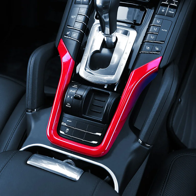 

For 2011-2017 PorscheE Cayenne Cockpit console Interior modifications Chrome Trim Decoration Accessories Multiple colors optio