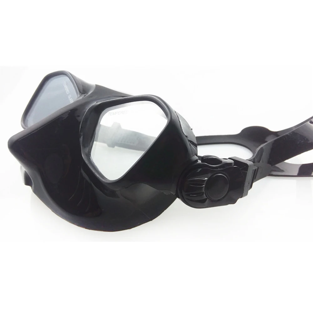 Extreme low volume spearfishing diving mask black silicone skirt strap tempered lens freediving mask adult spearfishing gears