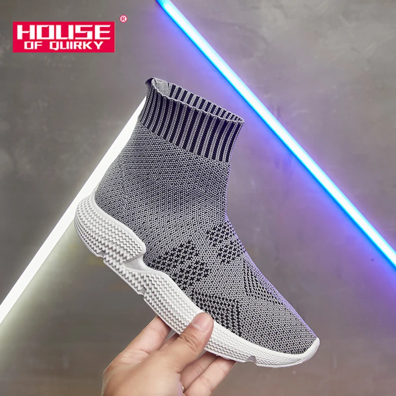 

Slip on High Top Ladies Running Shoes Comfortable Rubber Mesh Platform Sneakers Women Casual Shoes Spring and Autumn Women Shoes